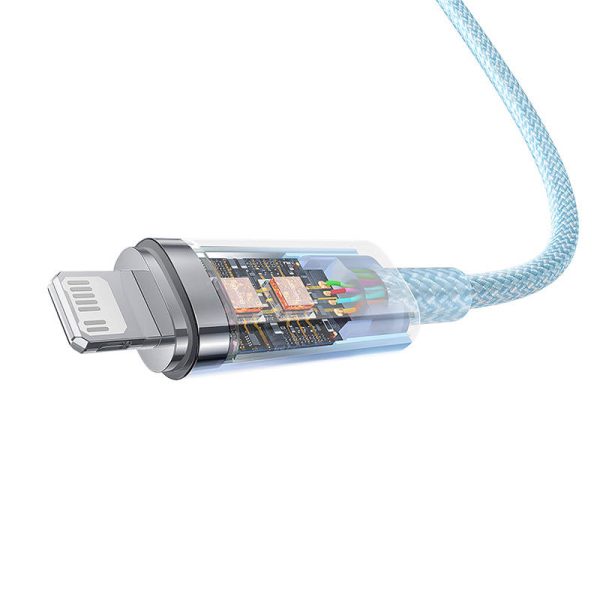 Fast Charging cable Baseus USB-C to Lightning  Explorer Series 1m, 20W (blue) - Image 6