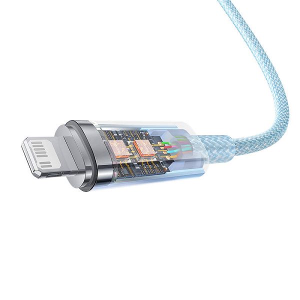 Fast Charging cable Baseus USB-C to Lightning  Explorer Series 2m, 20W (blue) - Image 6