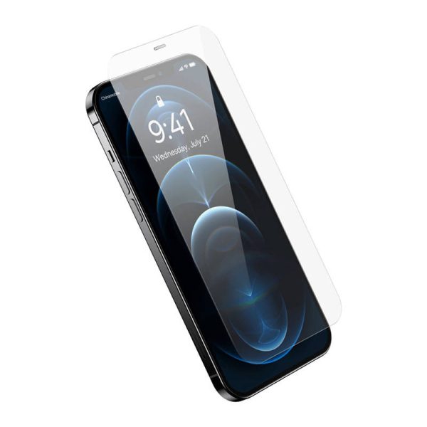 Tempered Glass Baseus 0.4mm Iphone 12 Pro  MAX + cleaning kit - Image 5
