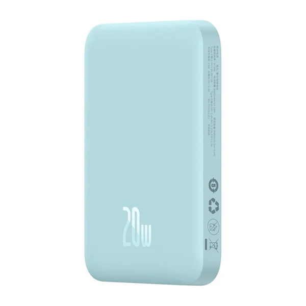 Powerbank Baseus Magnetic Mini 6000mAh, USB-C  20W MagSafe (blue) - Image 2