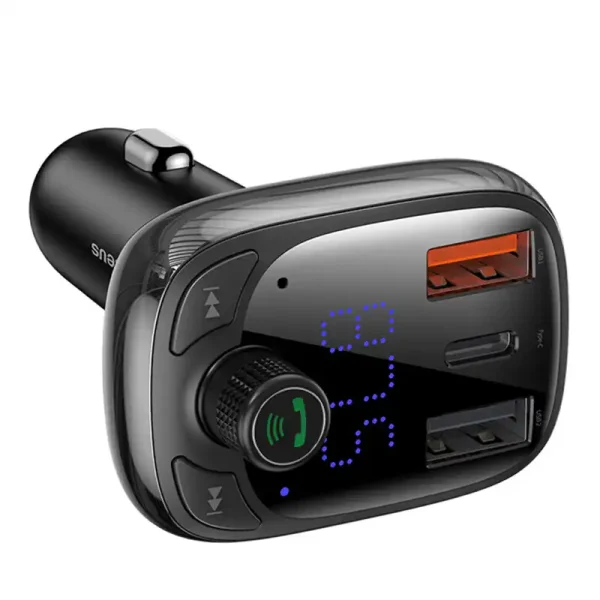 Car Bluetooth MP3 Player Baseus T Shaped S-13 Black OS - Image 2