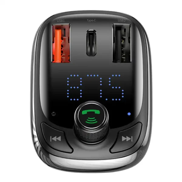 Car Bluetooth MP3 Player Baseus T Shaped S-13 Black OS - Image 4