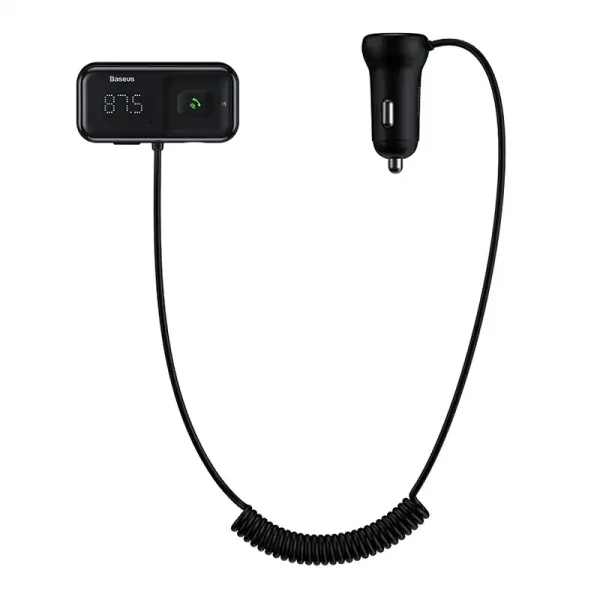 Car Bluetooth MP3 Player + Charger Baseus T Shaped S-16 Black OS — изображение 2