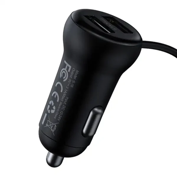 Car Bluetooth MP3 Player + Charger Baseus T Shaped S-16 Black OS — изображение 5