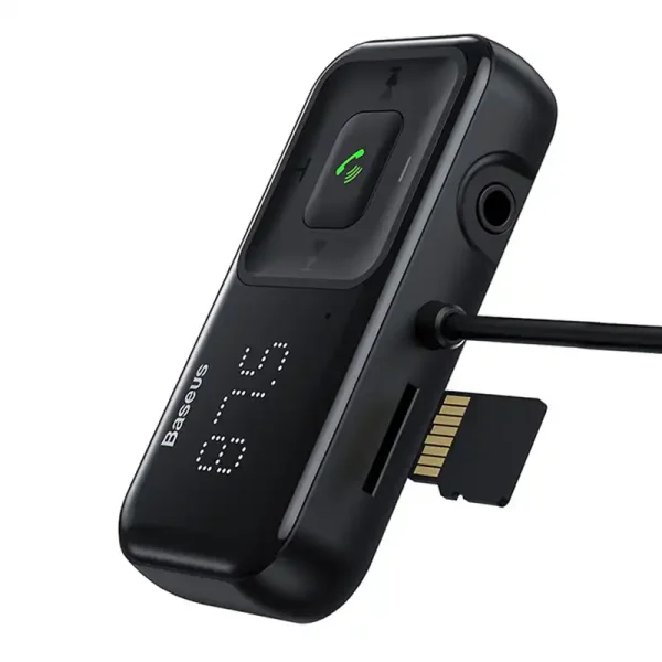Car Bluetooth MP3 Player + Charger Baseus T Shaped S-16 Black OS — изображение 4
