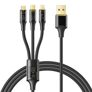 3in1 USB to USB-C / Lightning / Micro USB Cable, Mcdodo CA-3330, 1.2m (Black)