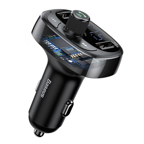 Transmitter FM Baseus T-typed S-09 Bluetooth (black) - Image 2