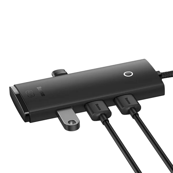 HUB  Adapter 4-Port USB-C Baseus OS-Lite 25cm (Black) - Image 3