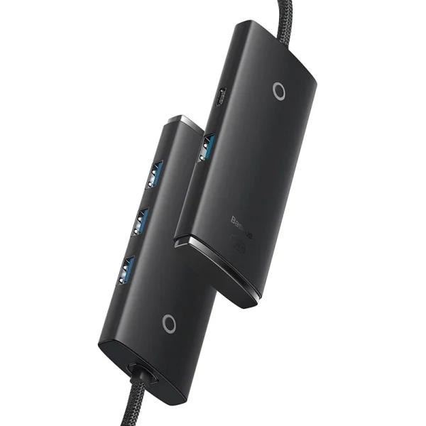 HUB  Adapter 4-Port USB-C Baseus OS-Lite 25cm (Black) - Image 4