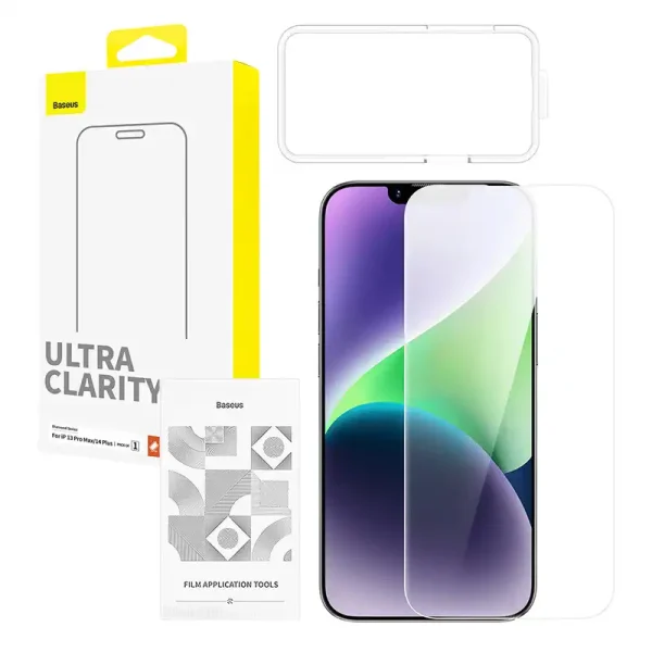 Tempered Glass screen protector  Baseus OS Diamond Series HD for Iphone 13 Pro Max/14 Plus(Clear) - Image 2