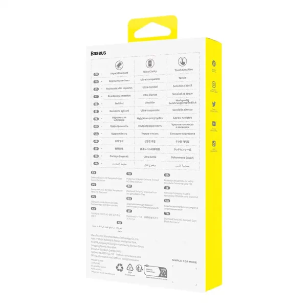 Tempered Glass screen protector  Baseus OS Diamond Series HD for Iphone 13 Pro Max/14 Plus(Clear) - Image 5