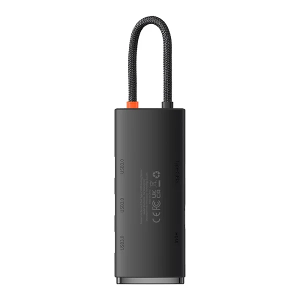 HUB Baseus Lite Series 5-Port USB-C to HDMI+USB3.0x3+PD (Black) - Image 2