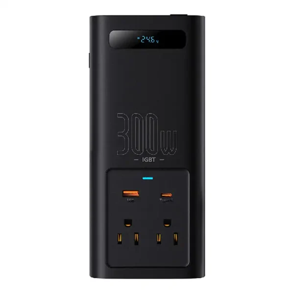 Power Inverter Baseus 300W (24V CN/EU) (black) - Image 2