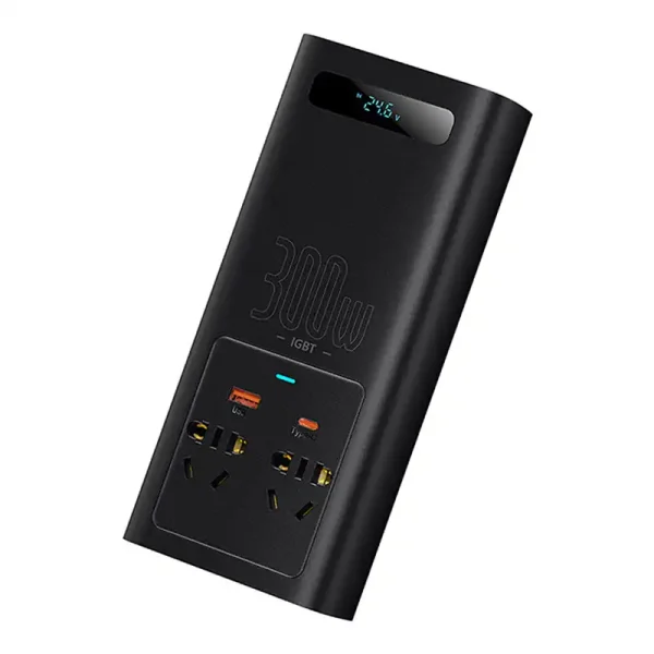 Power Inverter Baseus 300W (24V CN/EU) (black) - Image 5