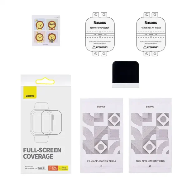 Baseus 45mm Protective Film for AP Watch 7/8, Clear - Image 4