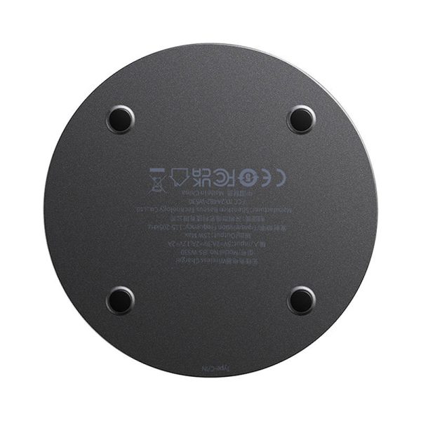 Wireless Qi inductive charger Baseus Simple 2, 15W with USB-C to USB-C cable (black) - Image 6
