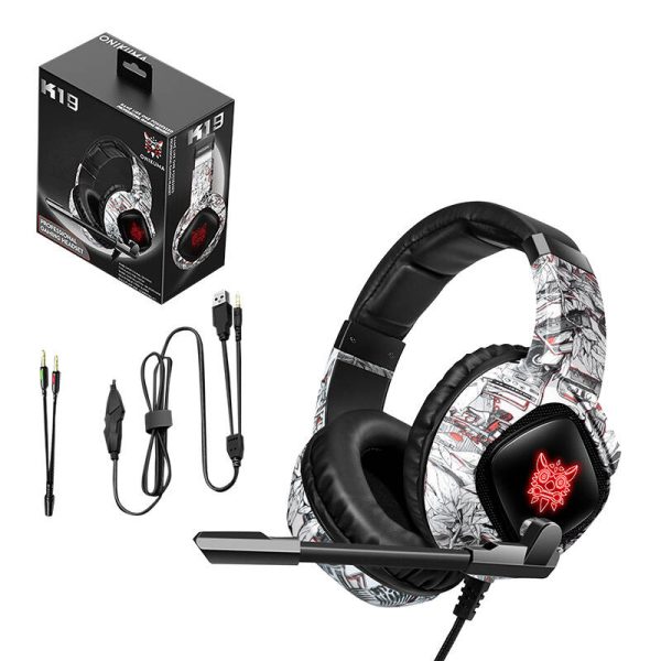 Gaming headphones ONIKUMA K19 Camou White - Image 6