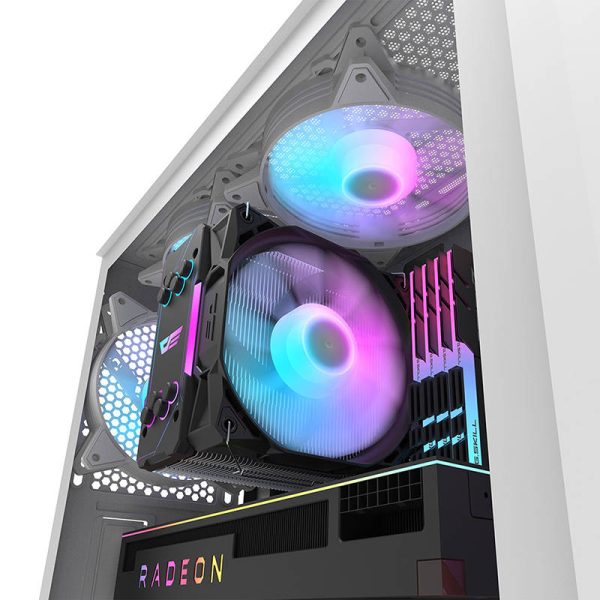 Darkflash DK352 Plus computer case (black and white) + 4 ARGB fans - Image 6