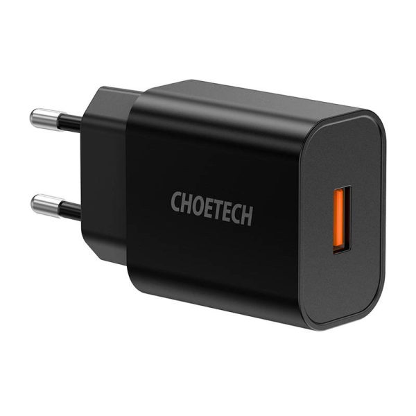 Wall Charger Choetech 18W USB-A (black) — изображение 2