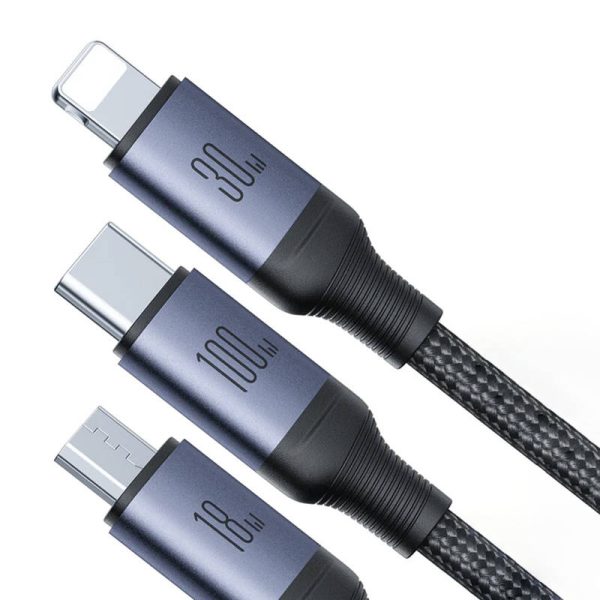 Cable Speedy  USB Joyroom SA21-2T3, 6 in 1/ 100W/Cable 1.5m (black) - Image 3