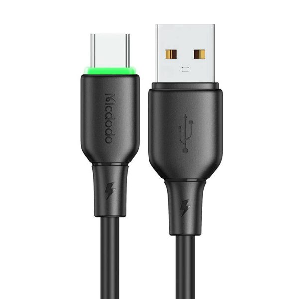 USB to USB-C Cable Mcdodo CA-4751 with LED light 1.2m (black) - Image 2