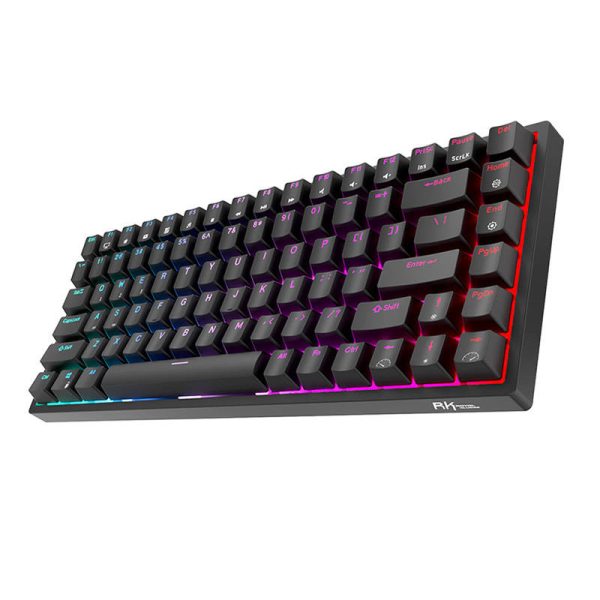 Wireless mechanical keyboard Royal Kludge RK84 RGB, Red switch (black) - Image 3