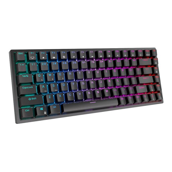 Wireless mechanical keyboard Royal Kludge RK84 RGB, Red switch (black) - Image 5