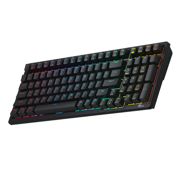 Wireless mechanical keyboard Royal Kludge RK98 RGB, Red switch (black) - Image 3