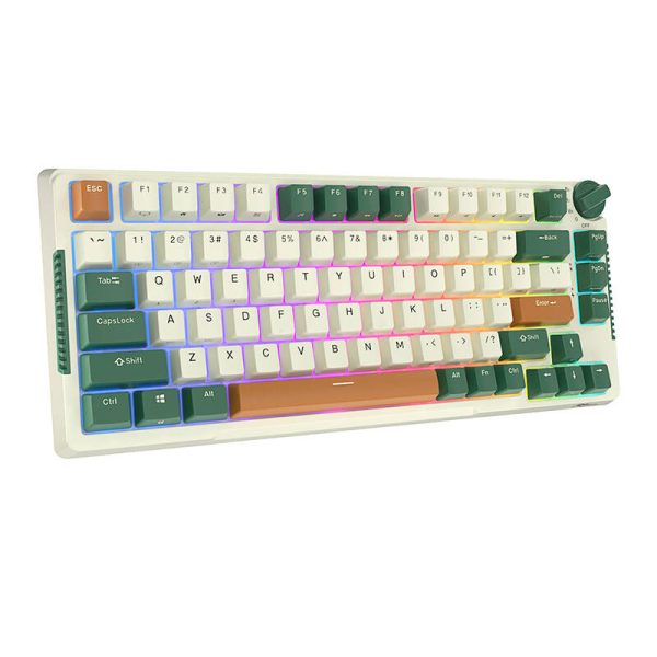 Wireless mechanical keyboard Royal Kludge RKH81 RGB, Sky cyan switch (green) - Image 3