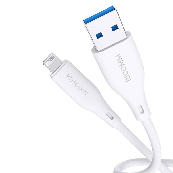 USB-A to Lightning Cable Ricomm RLS004ALW 1.2m - Image 2