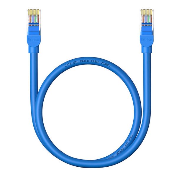 Round Cable Baseus Ethernet RJ45, Cat.6, 0,5m (blue) - Image 2
