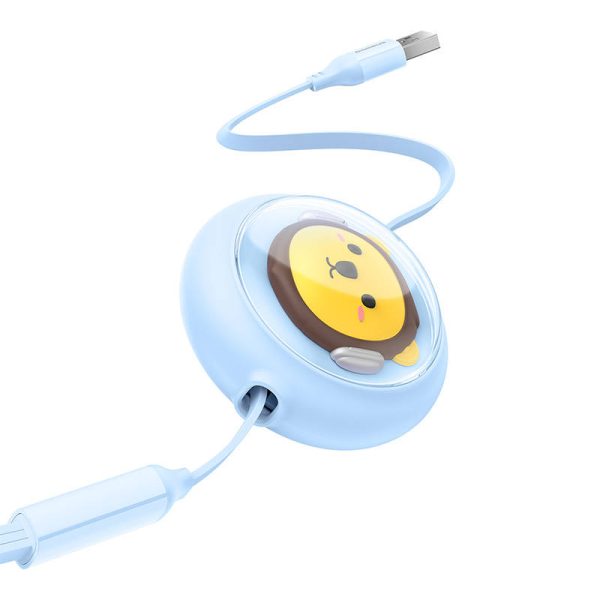 Charging Cable 3w1 Baseus USB to USB-C, USB-M, Lightning 3,5A, 1,1m (blue) - Image 4