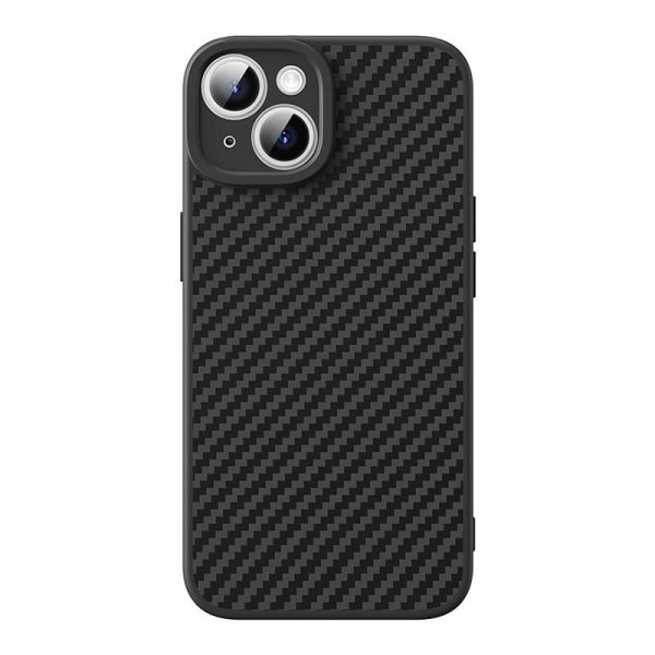 Case Baseus Synthetic Fiber iPhone 15 Plus + tempered glass - Image 2