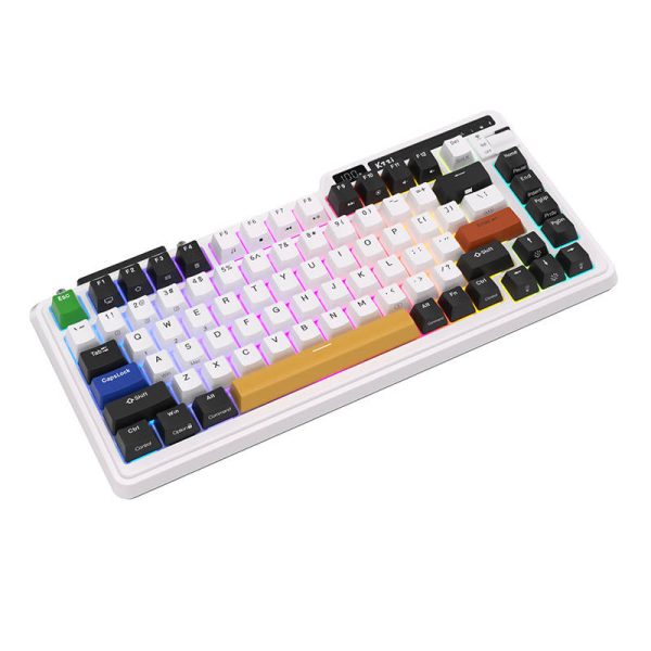 Wireless mechanical keyboard Royal Kludge KZZI K75 pro RGB, Eternity Switch  (black and white) - Image 2