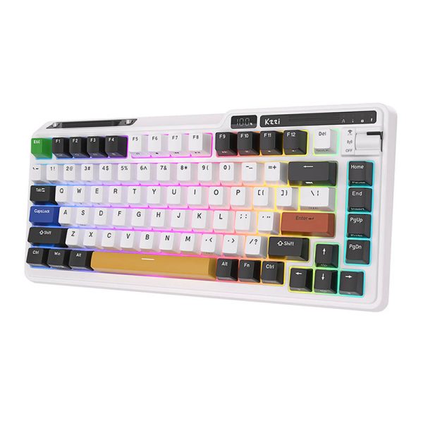 Wireless mechanical keyboard Royal Kludge KZZI K75 pro RGB, Eternity Switch  (black and white) - Image 3