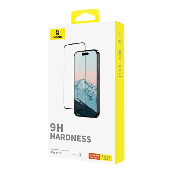 Diamond Tempered Glass Baseus 0.3mm for iPhone 15 - Image 4