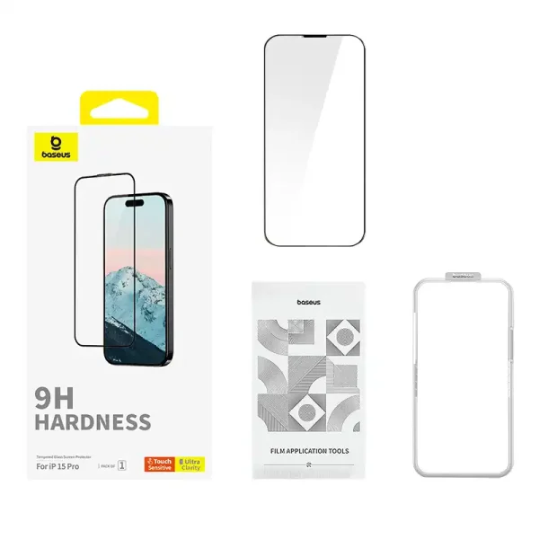 Diamond Tempered Glass Baseus 0.3mm for iPhone 15Pro - Image 3