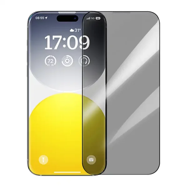 Privacy Protection Tempered Glass Baseus Diamond  iPhone 15 - Image 2