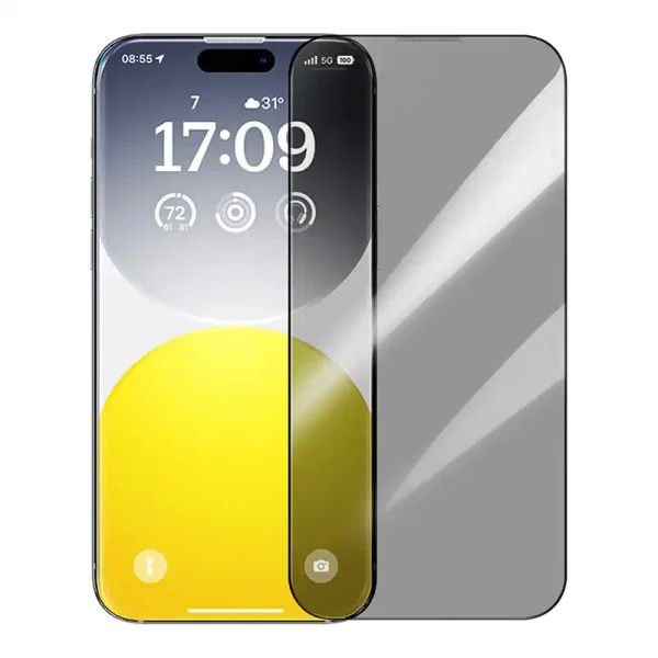 Privacy Protection Tempered Glass Baseus Diamond iPhone 15 Pro Max - Image 2