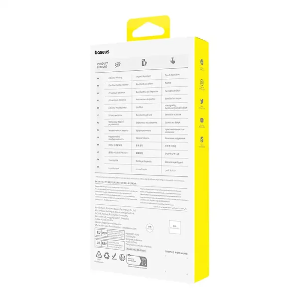 Privacy Protection Tempered Glass Baseus Diamond iPhone 15 Pro Max - Image 4