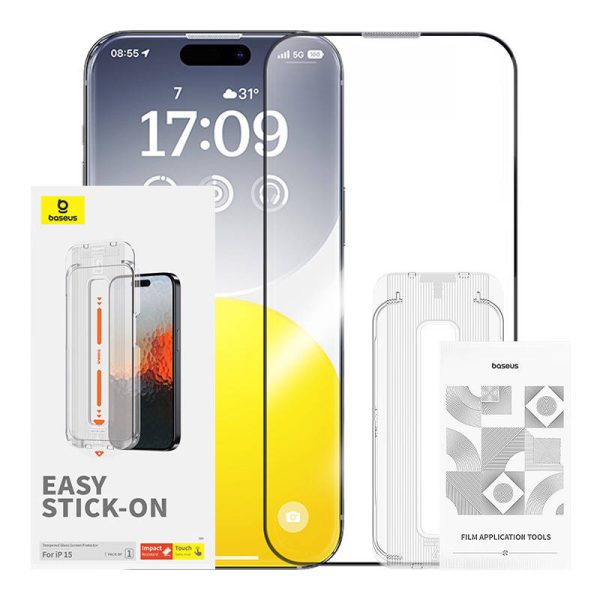 Sapphire Tempered Glass Baseus 0.3mm for iPhone 15 - Image 5