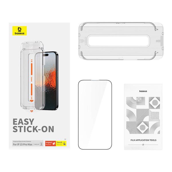 Sapphire Tempered Glass Baseus 0.3mm for iPhone 15 ProMax - Image 3