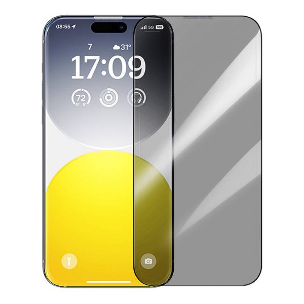 Privacy Protection Tempered Glass Baseus Sapphire iPhone 15 ProMax - Image 2