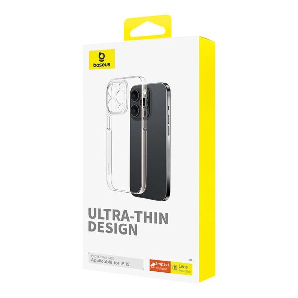 Phone Case for iPhone 15 Baseus OS-Lucent Series (Clear) - Image 3