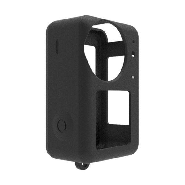 Silicone Puluz case for DJI Osmo Action 3 / 4 / 5 Pro with lens cover (black) - Image 3