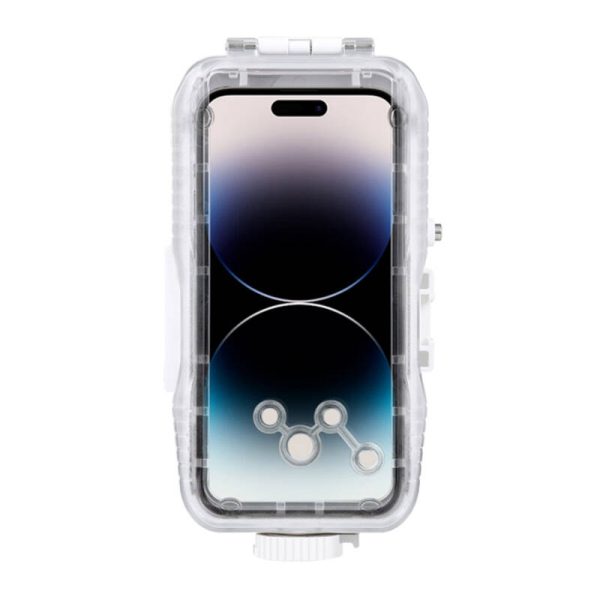 Puluz plastic waterproof case for iPhone 15 Plus/15 Pro Max/14 Plus/14 Pro Max/13 Pro Max/12 Pro Max/11 Pro Max (white) - Image 2