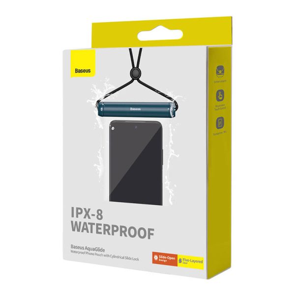 Waterproof phone case Baseus AquaGlide with Cylindrical Slide Lock (blue) - Image 5