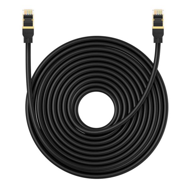 Network cable cat.8 Baseus Ethernet RJ45, 40Gbps, 15m (black) - Image 2