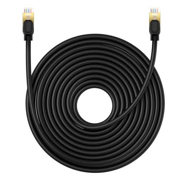 Network cable cat.8 Baseus Ethernet RJ45, 40Gbps, 15m (black) - Image 3