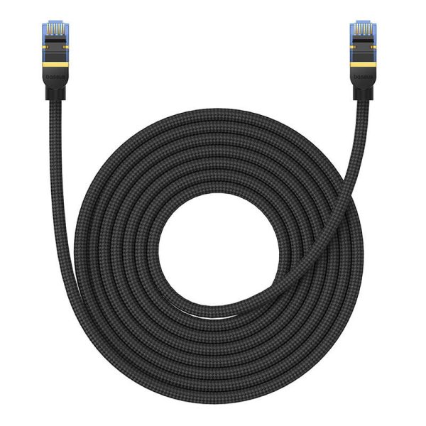 Braided network cable cat.7 Baseus Ethernet RJ45, 10Gbps, 8m (black) - Image 3